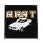 View 16" BRAT Embossed Metal Sign Full-Sized Product Image 1 of 1